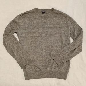 J. Crew grey marled cotton crew neck sweater